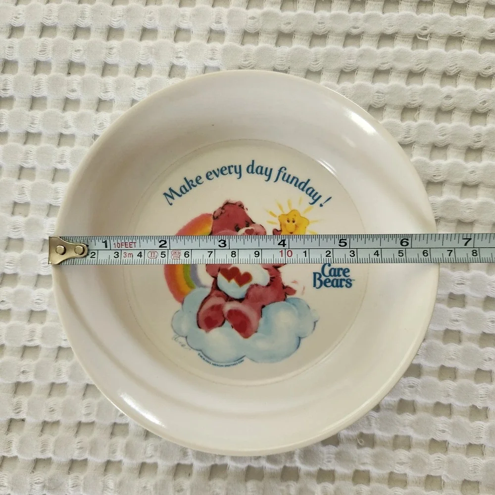 Vintage Care Bears Love-a-Lot Bear Plastic Cereal Bowl Make Every Day Funday 80s